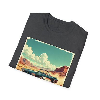 Vintage Car Graphic Unisex Softstyle T-Shirt - Perfect for Road Trip Lovers ,sport,car