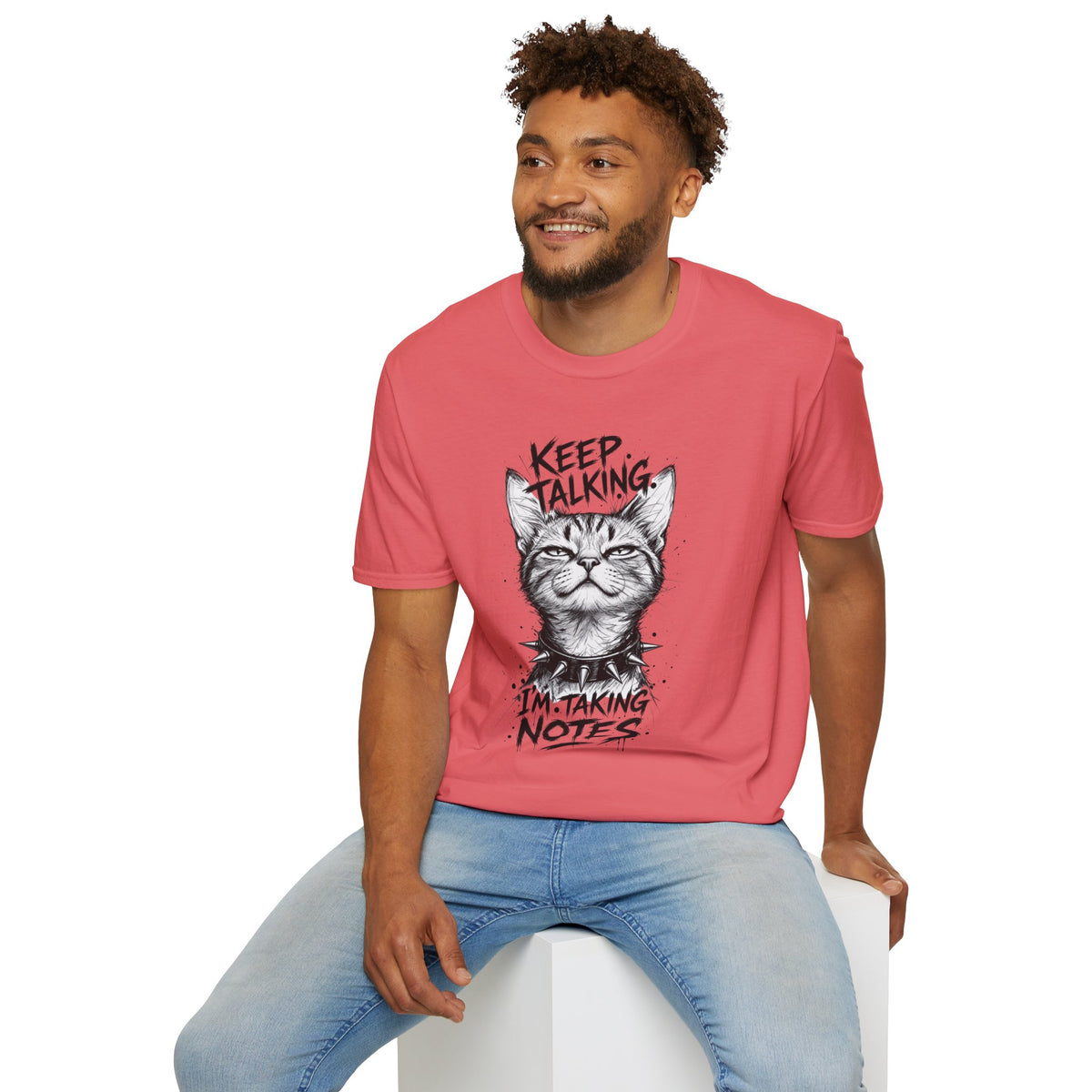Keep Talking I'm Taking Notes Cat T‑Shirt