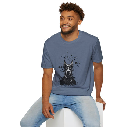 Doberman Ink Splatter T-Shirt