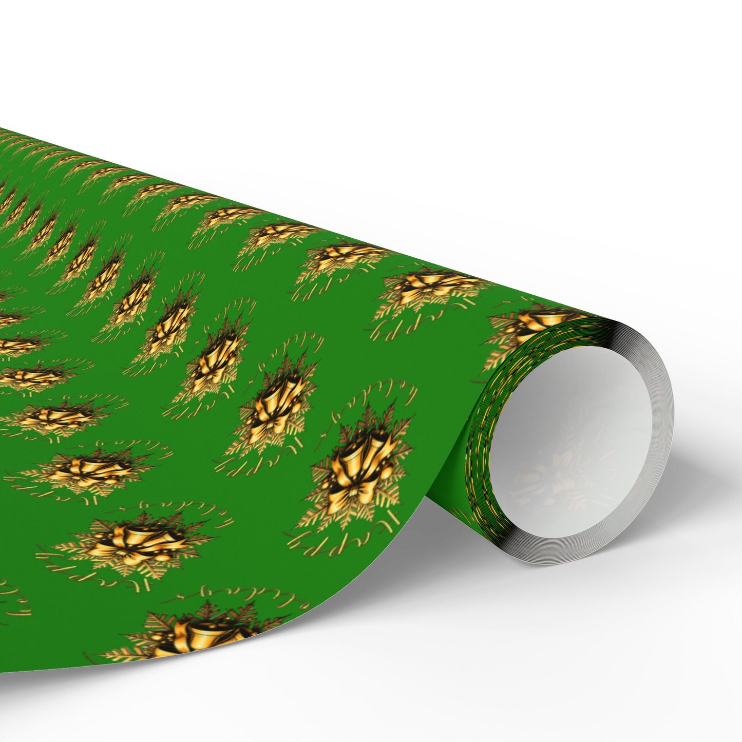 Wrapping Paper — Green Poinsettia Pattern Holiday Gift Wrap