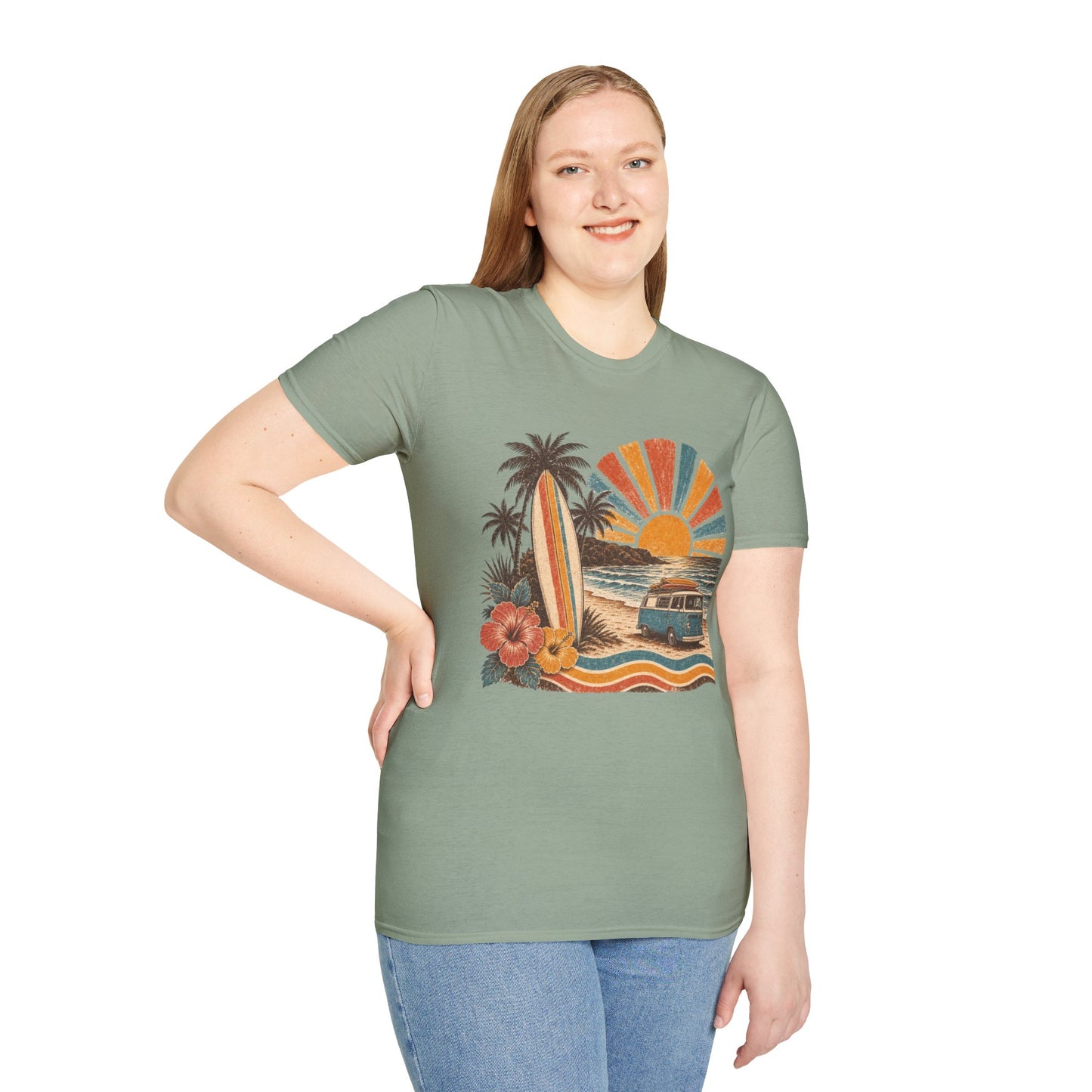 Retro Surf Sunset T-Shirt