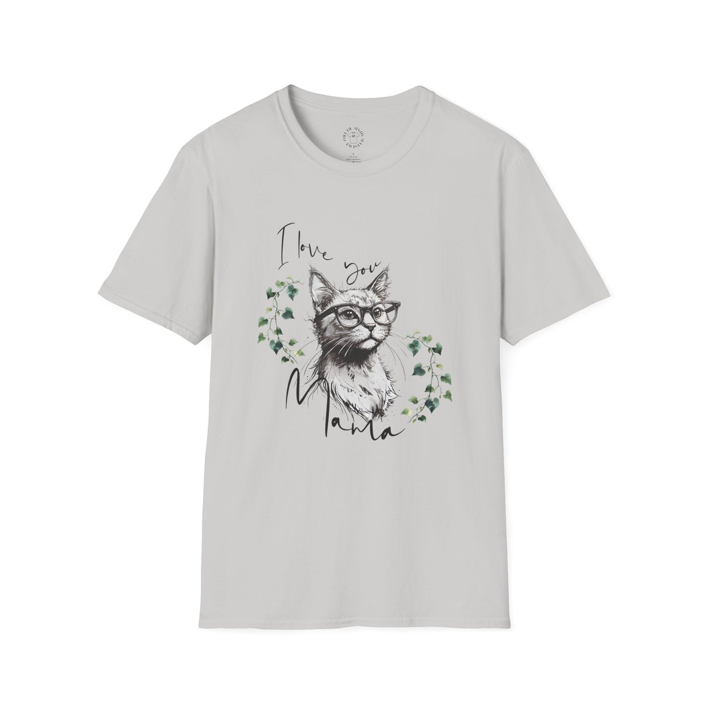 I Love You Mama Cat T-Shirt - Unisex Softstyle Tee for Cat Lovers,cat