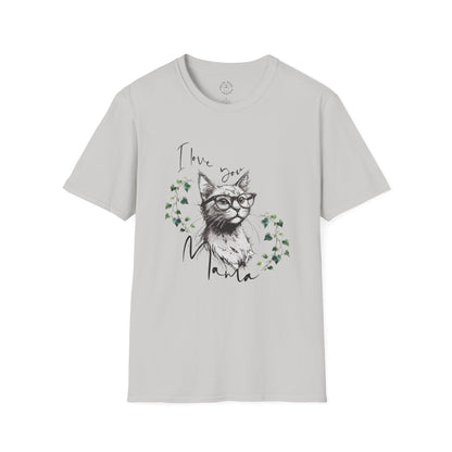 I Love You Mama Cat T-Shirt - Unisex Softstyle Tee for Cat Lovers,cat