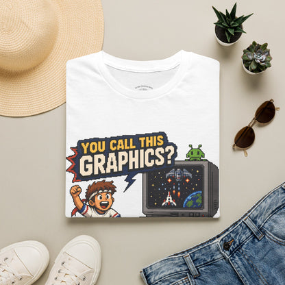 T-Shirt — "You Call This Graphics?" Retro Gamer Vintage Video Game Tee