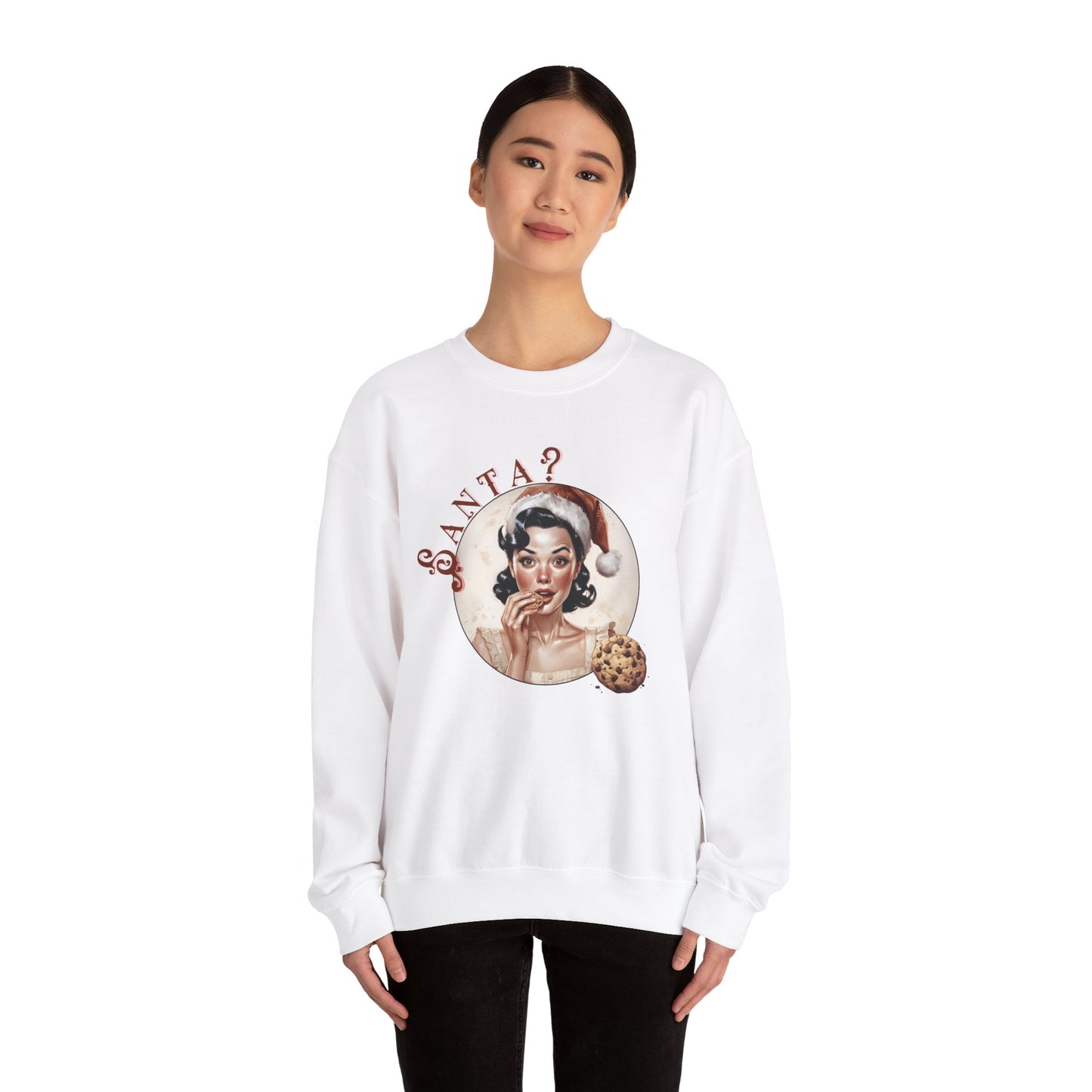 Funny Cookie Lover Sweatshirt - Retro Design - Santa? Christmas