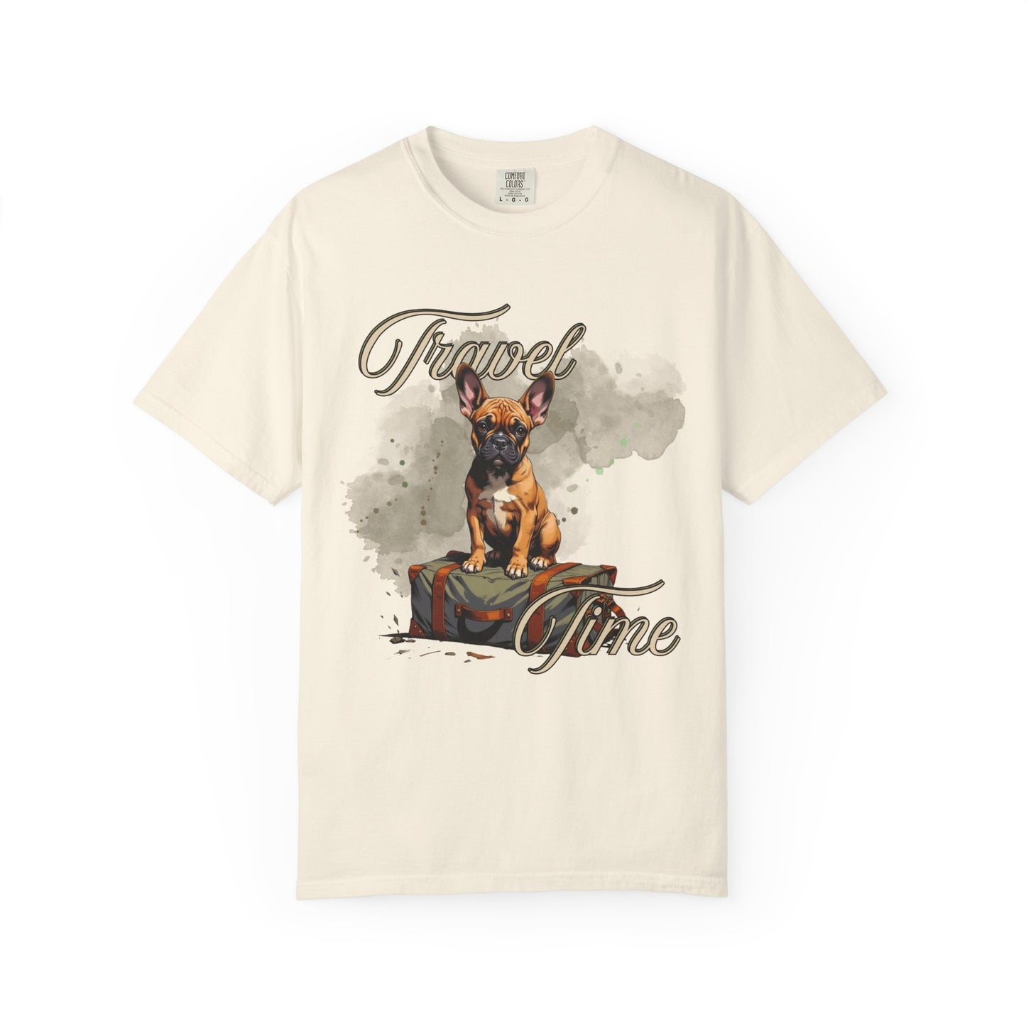 Travel Time Unisex Garment-Dyed T-Shirt - Perfect for Dog Lovers & Adventurers