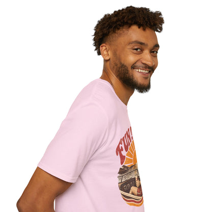 Retro 'FUN! FACT!' Surf Tee — Vintage Sunset Beach Graphic T-Shirt