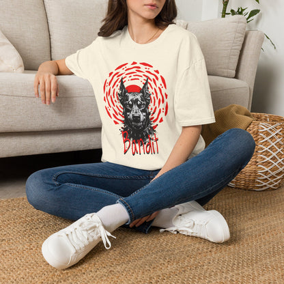 Doberman Graphic T-Shirt — Red Halo 'Bandit' Design