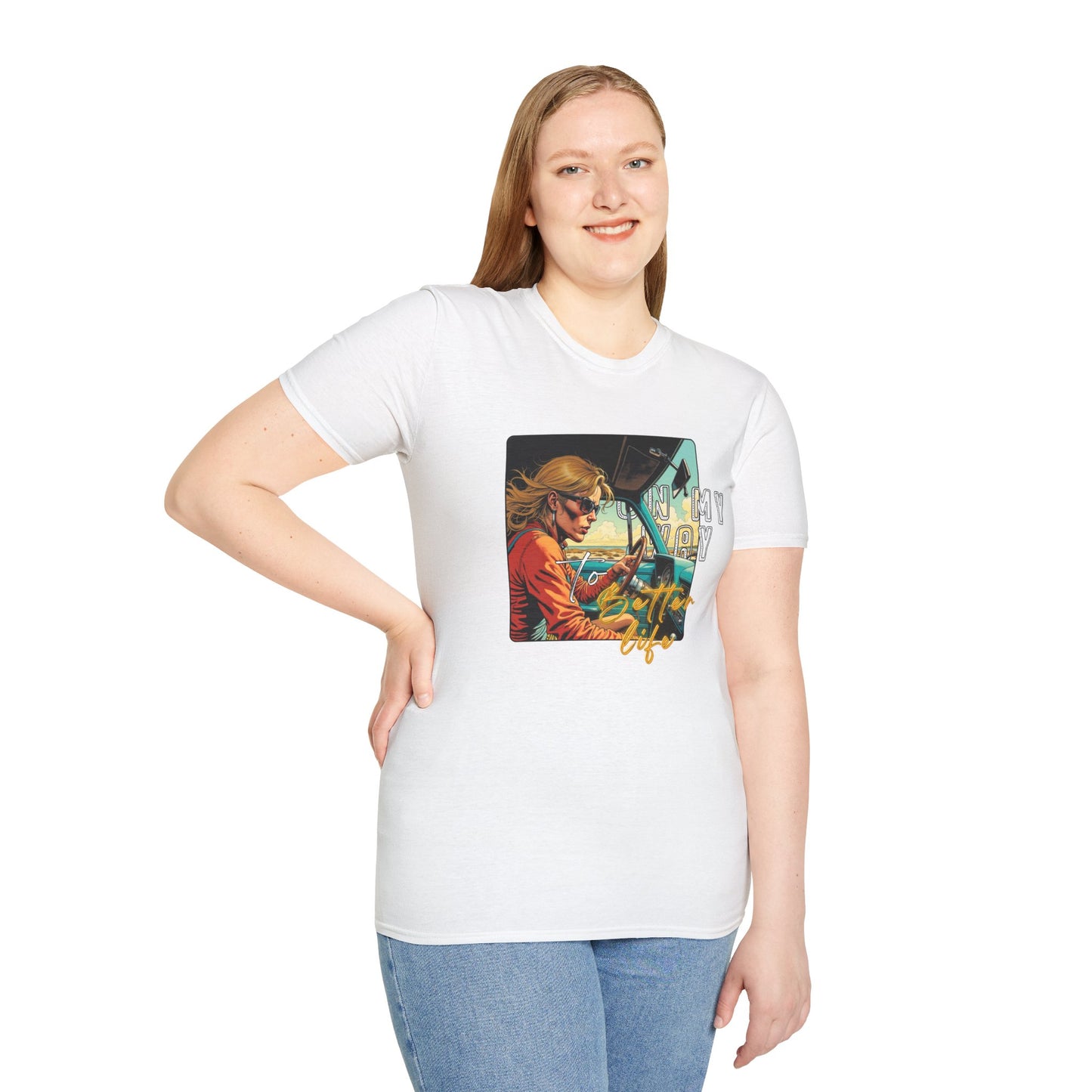 In My Element Graphic T-Shirt | Unisex Softstyle Tee,woman driving