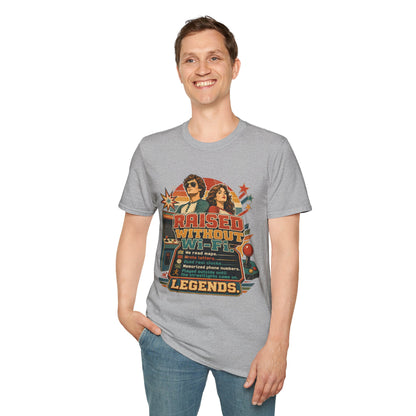Raised Without Wi‑Fi T-Shirt — Retro 'Legends' Vintage Graphic Tee