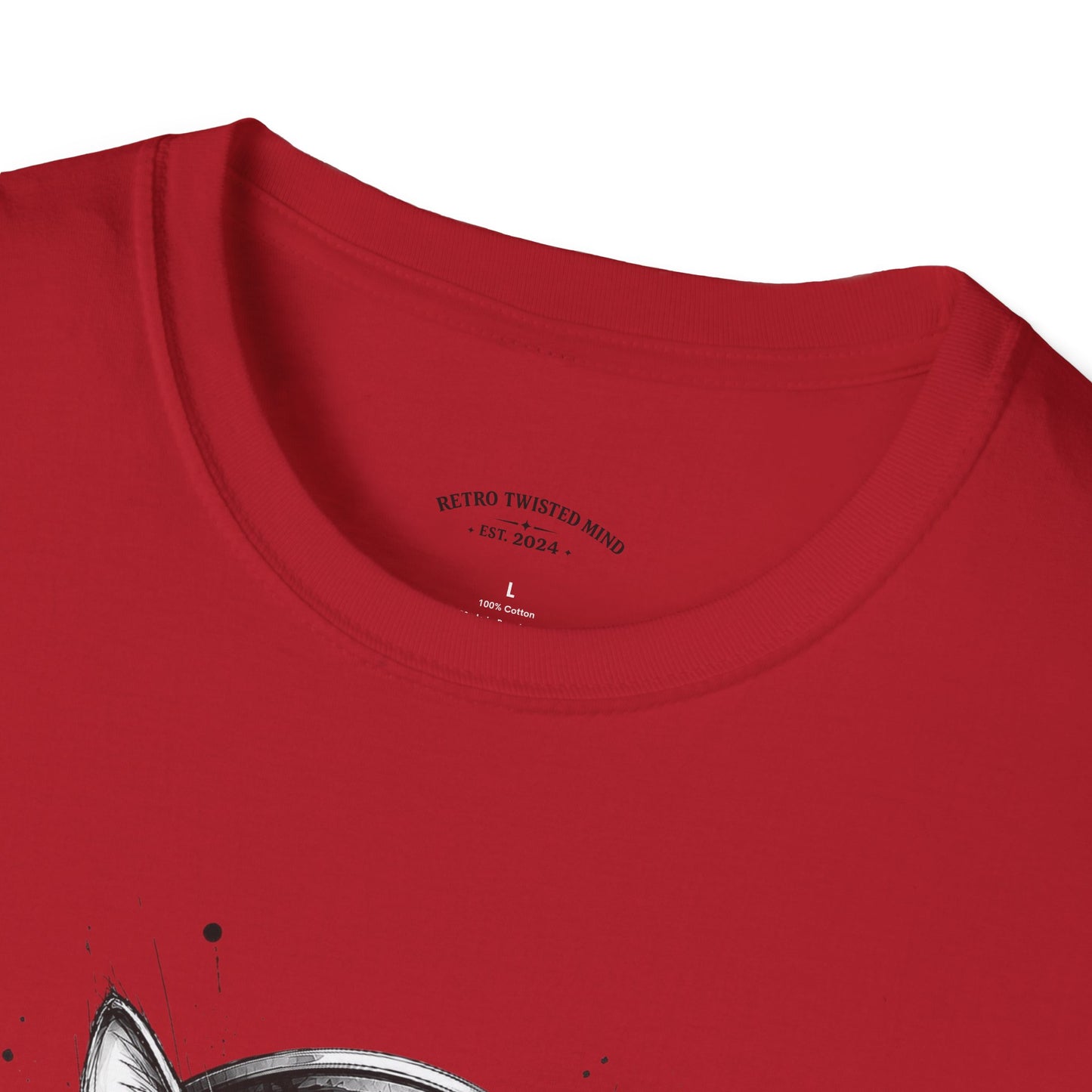 T-Shirt — Cat with Headphones "Mentally: Somewhere Else" – Cute Relaxed Graphic Tee for Cat Lovers