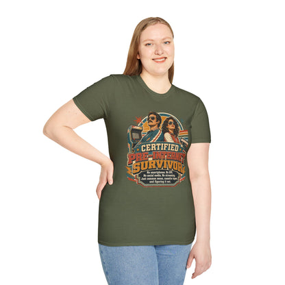 Certified Pre-Pandemic Survivor T-Shirt — Retro 70s Vintage Graphic