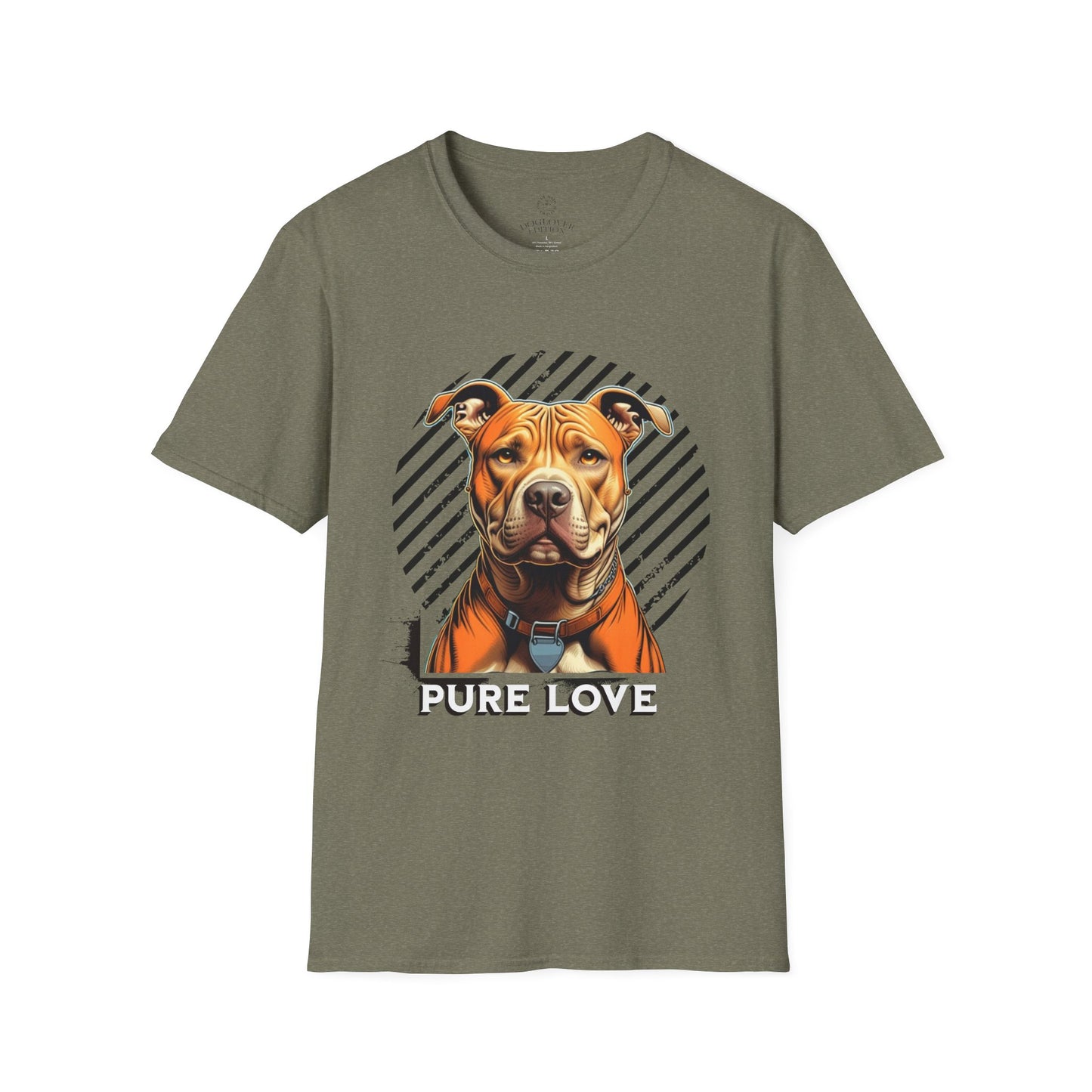 Unisex Softstyle T-Shirt - Pure Love Pitbull Graphic Tee