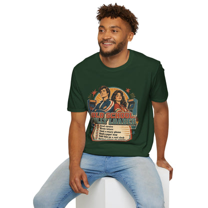 T-Shirt — Retro 'Old School' Arcade Couple Vintage Gamer Tee