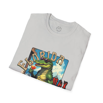 Florida Alligator Unisex Softstyle T-Shirt - Retro Vibe Casual Tee,vacation ,florida,
