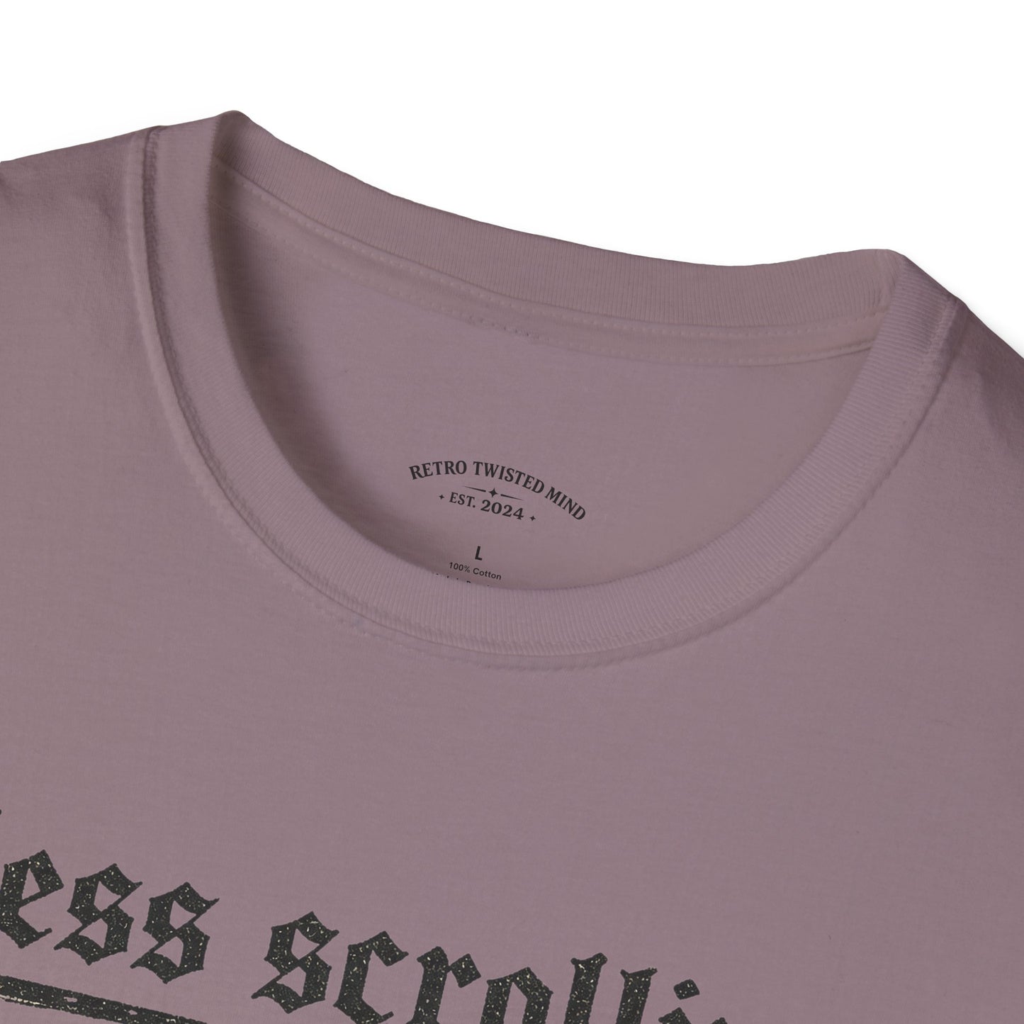 T-Shirt — "Less Scrolling, More Strolling" Dog Graphic Tee