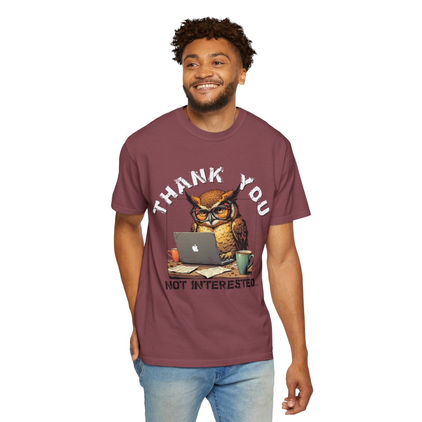 Owl 'Thank You, Not Interested' Graphic T-Shirt