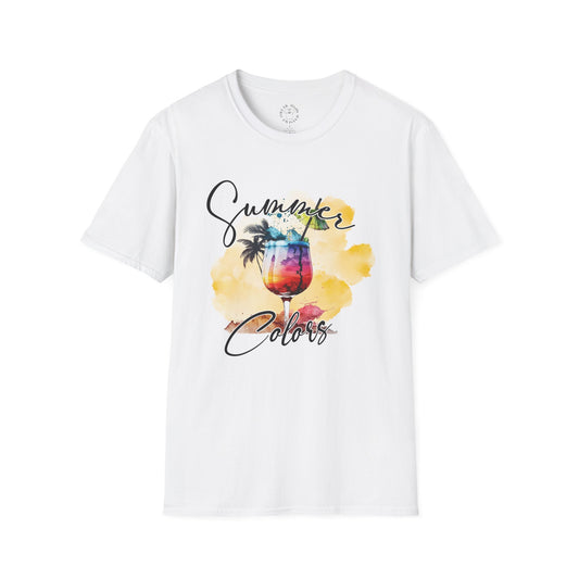 Summer Colors T-Shirt, Unisex Tee for Beach Days, Vacation Style, Summer Outing, Travel Shirt, Gift for Him/Her
