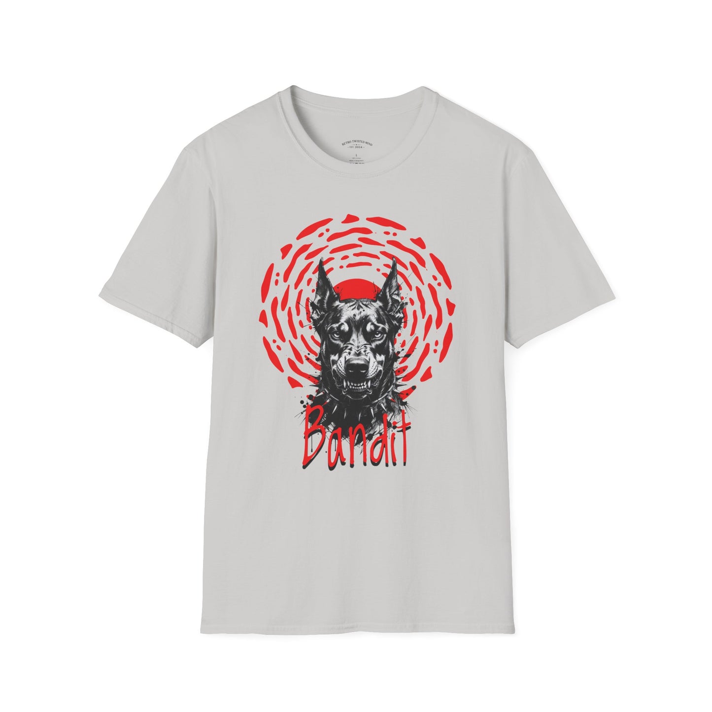 Doberman Graphic T-Shirt — Red Halo 'Bandit' Design