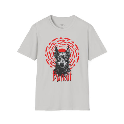 Doberman Graphic T-Shirt — Red Halo 'Bandit' Design