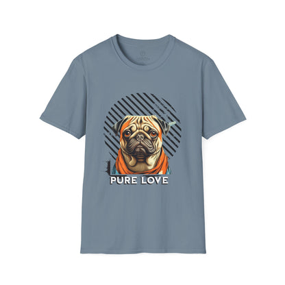 Pure Love Pug T-Shirt - Unisex Softstyle Tee