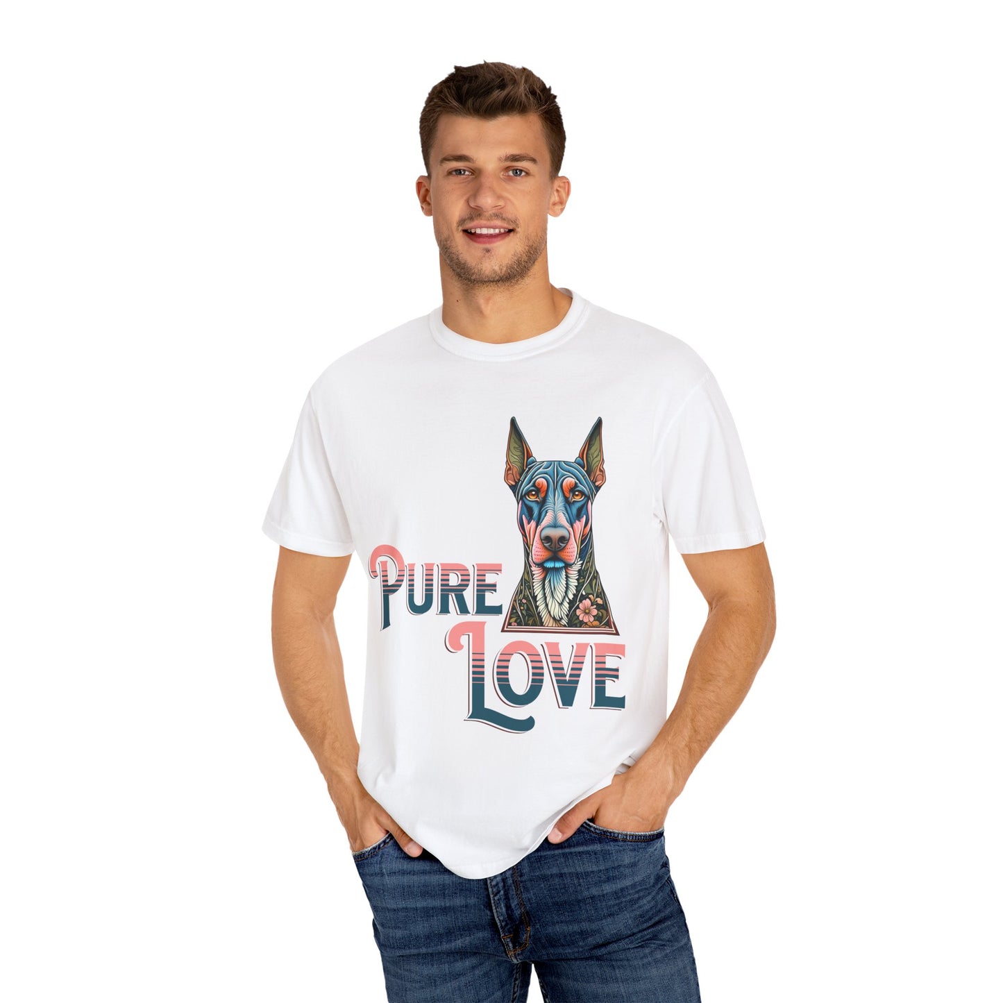 Pure Love Unisex Garment-Dyed T-Shirt - Dog Lovers Tee