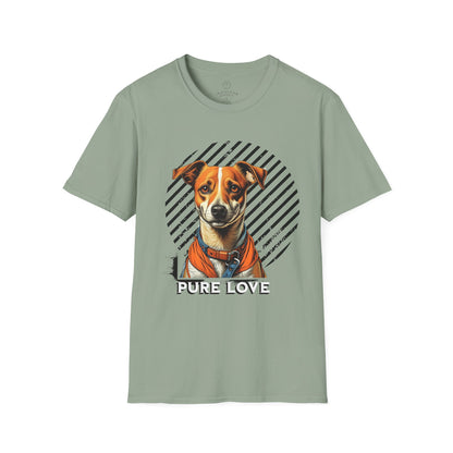 Pure Love Dog Unisex T-Shirt - Softstyle Cotton Tee for Animal Lovers