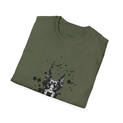 Doberman Ink Splatter T-Shirt