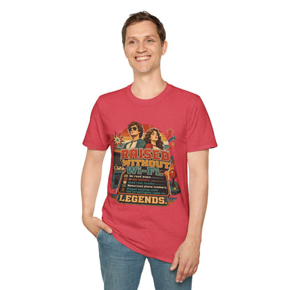 Raised Without Wi‑Fi T-Shirt — Retro 'Legends' Vintage Graphic Tee