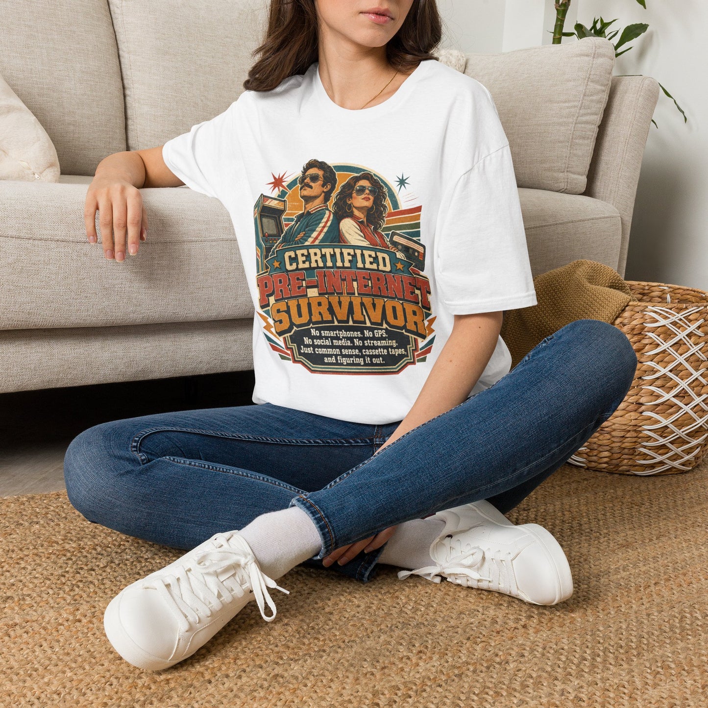 Certified Pre-Pandemic Survivor T-Shirt — Retro 70s Vintage Graphic