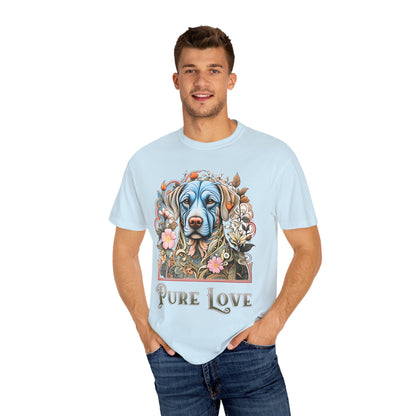 Pure Love Dog T-Shirt - Unisex Garment-Dyed Tee for Pet Lovers