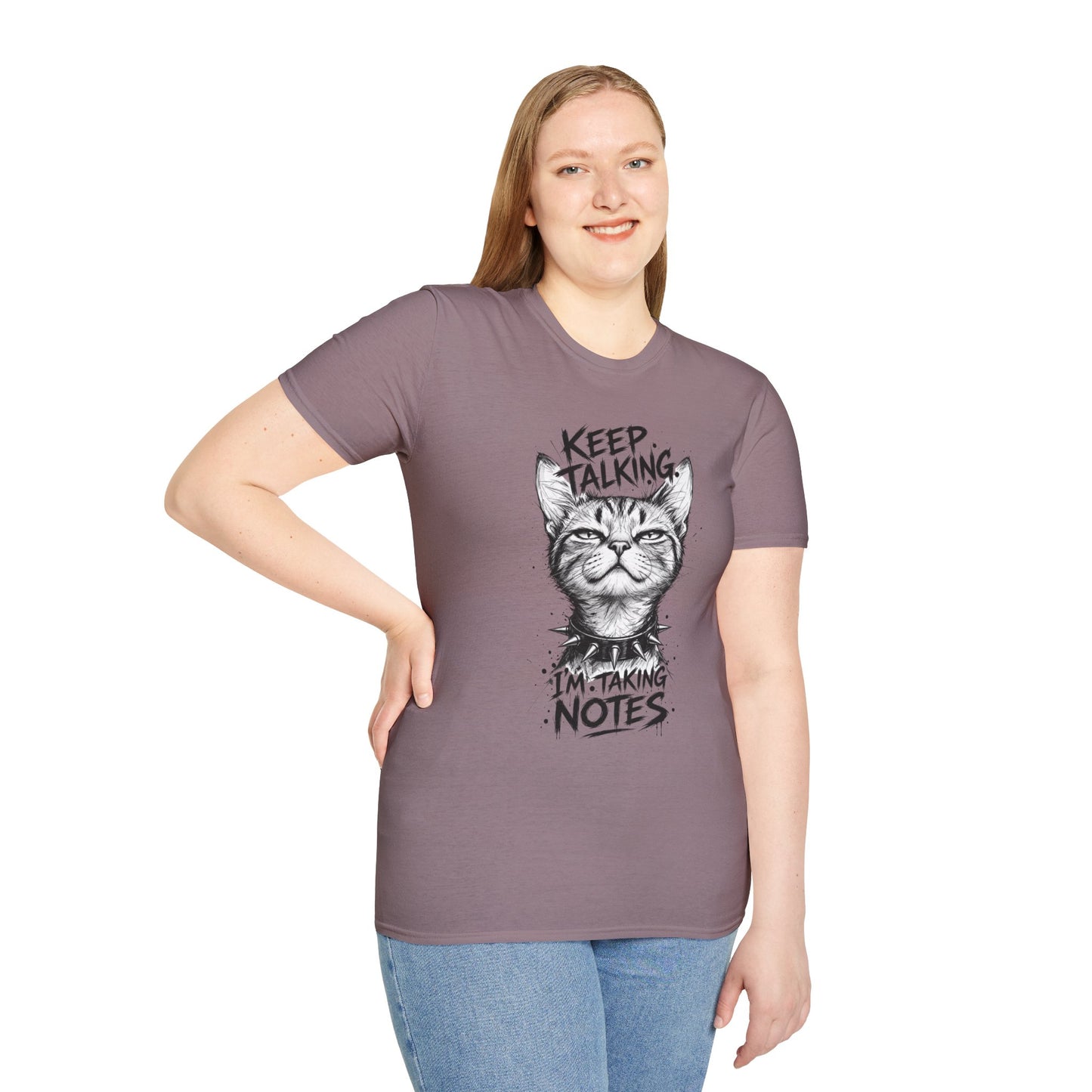 Keep Talking I'm Taking Notes Cat T‑Shirt