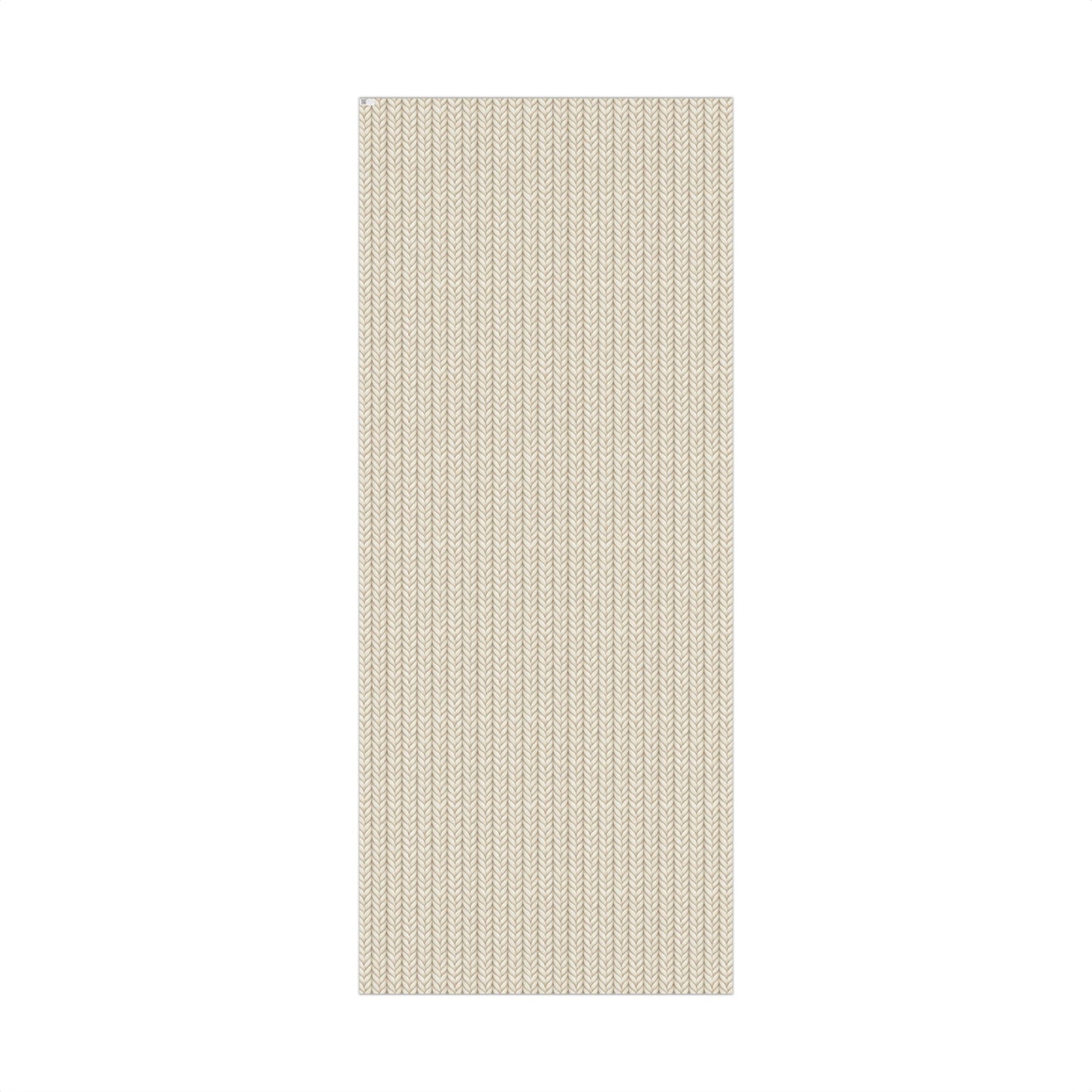 Knit Stitch Beige Gift Wrap Paper – Cozy Neutral Holiday Wrapping
