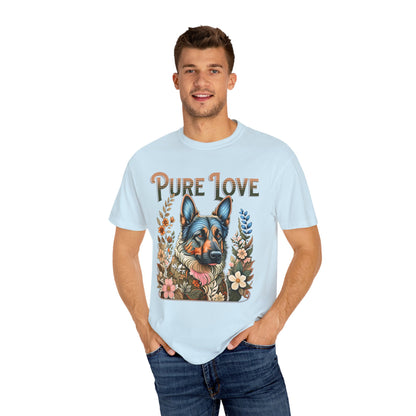 Pure Love Dog Art Unisex Garment-Dyed T-Shirt