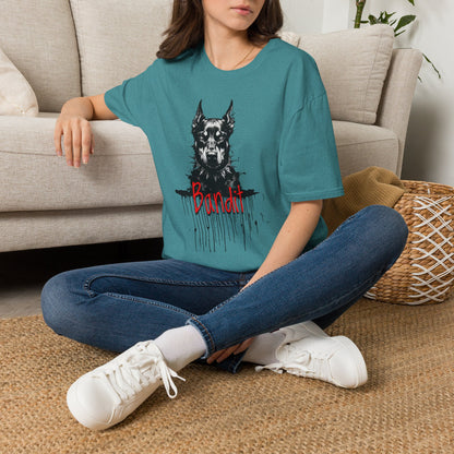 Doberman Portrait T-Shirt — "Warm Amour" Graphic Tee for Dog Lovers