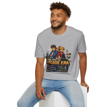 Retro Arcade Era T-Shirt — Pixel RPG Game Tribute