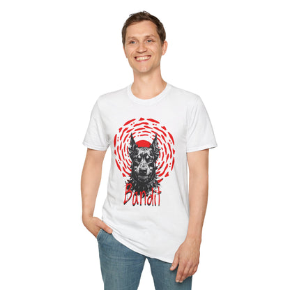 Doberman Graphic T-Shirt — Red Halo 'Bandit' Design