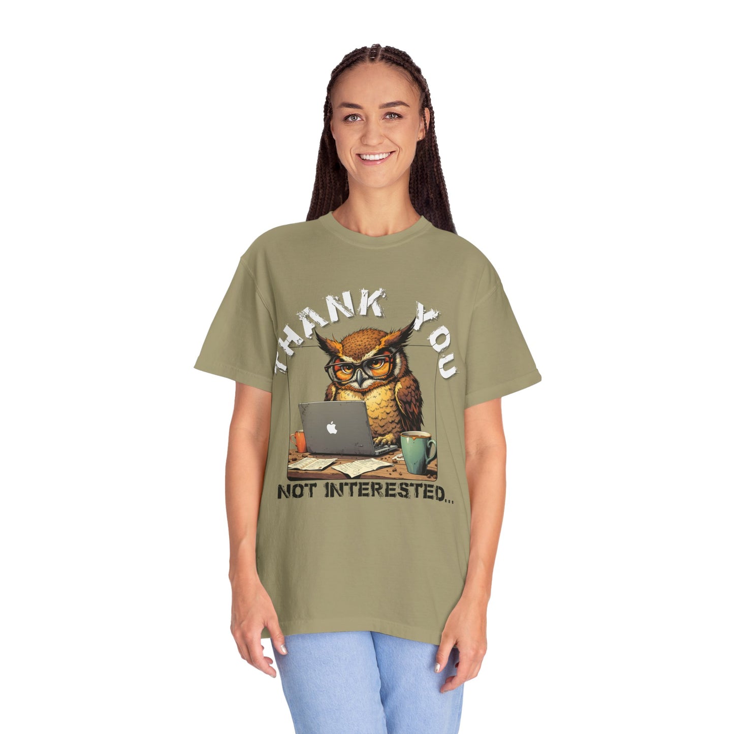 Owl 'Thank You, Not Interested' Graphic T-Shirt
