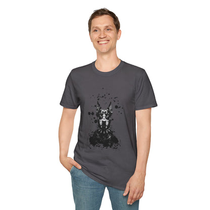 Doberman Ink Splatter T-Shirt