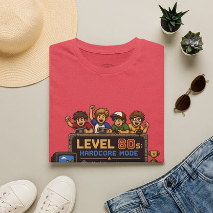 80s Level Up T-Shirt — 'Level 80s: Hardcore Mode' Retro Gaming Tee