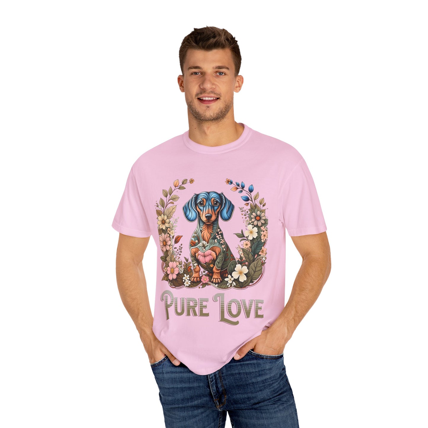 Pure Love Dog T-Shirt | Unisex Garment-Dyed Tee for Pet Lovers
