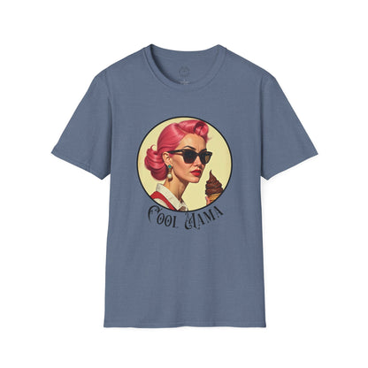 Cool Mama Vintage Graphic Unisex Softstyle T-Shirt,mama,mom and ice cream