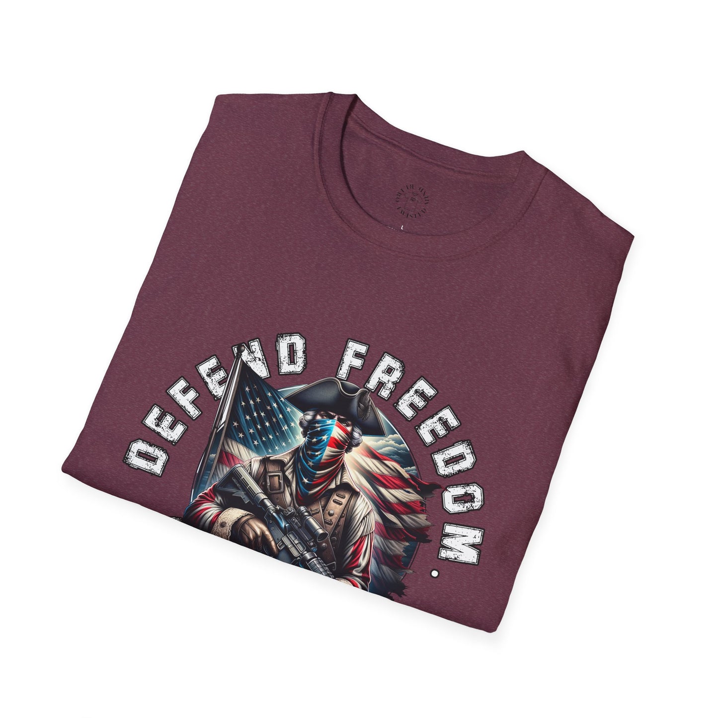 Defend Freedom Unisex Softstyle T-Shirt - Patriotic Graphic Tee