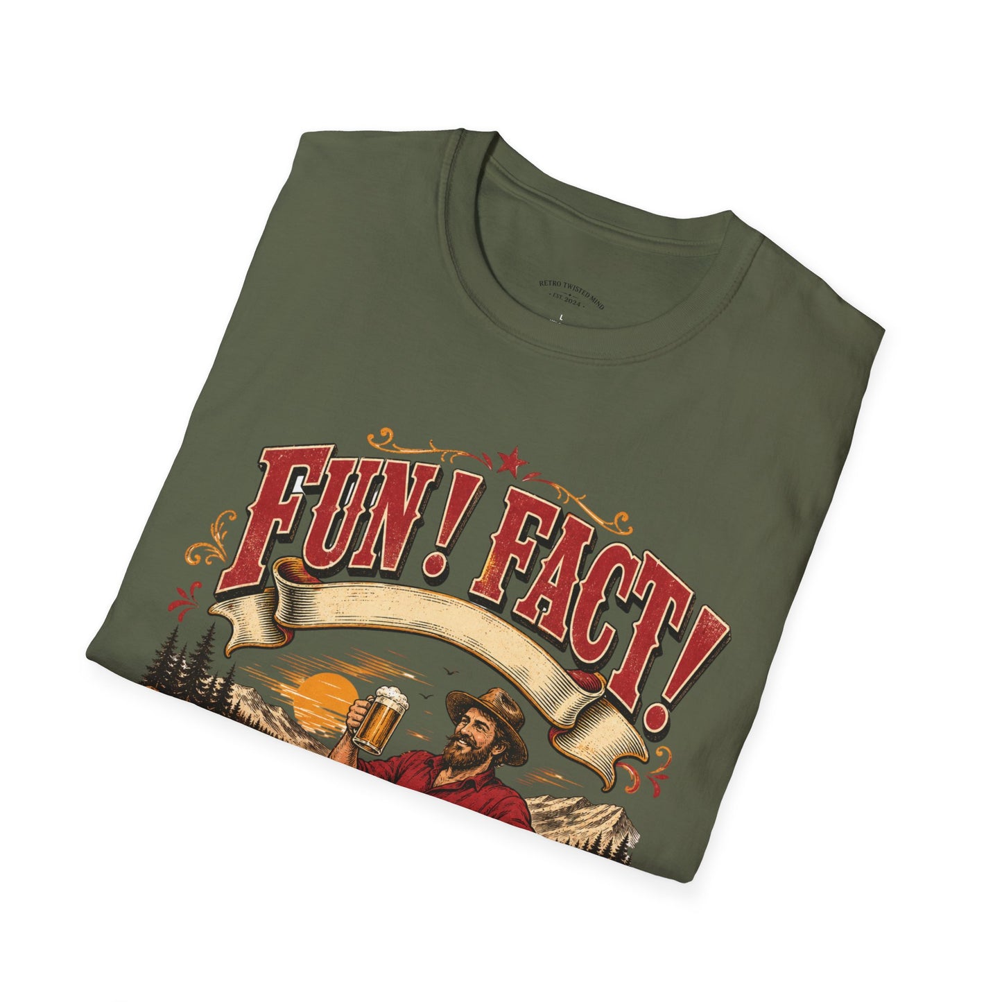 Fun! Fact! T-Shirt — Vintage Beer Drinker Graphic Tee