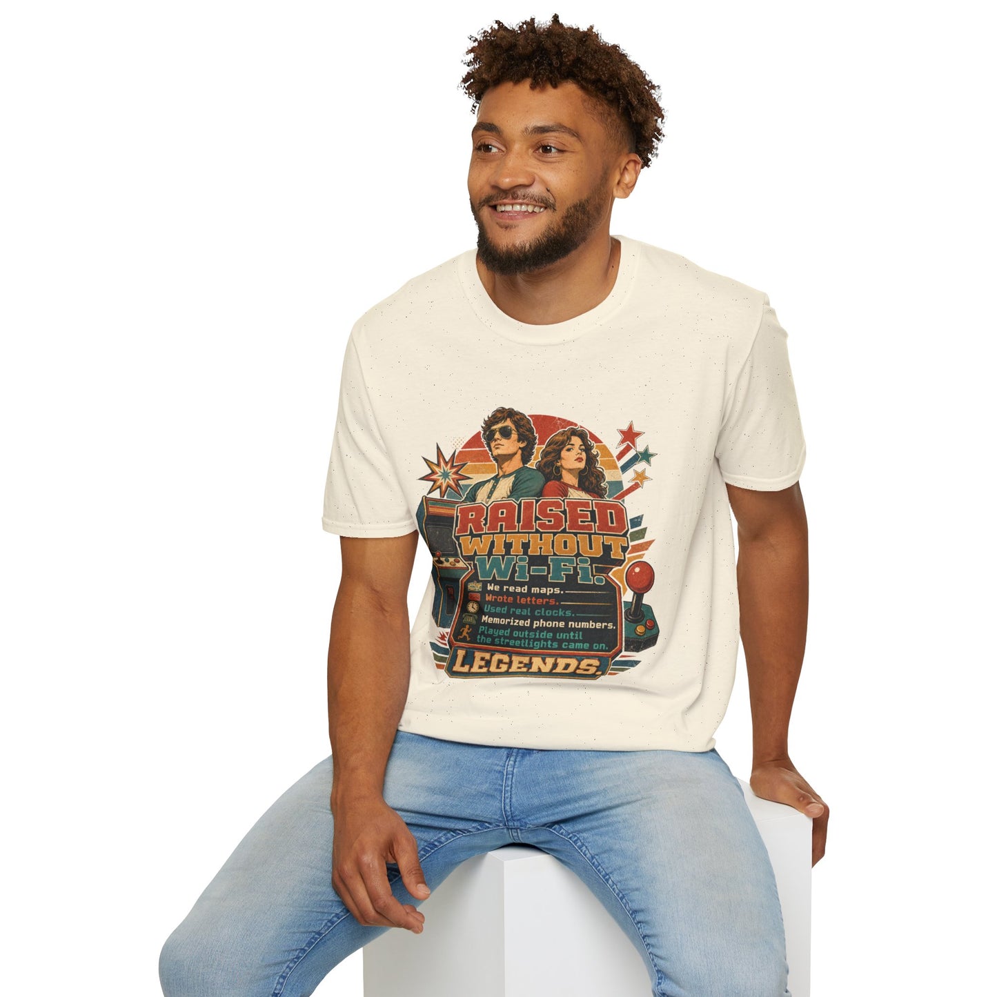 Raised Without Wi‑Fi T-Shirt — Retro 'Legends' Vintage Graphic Tee