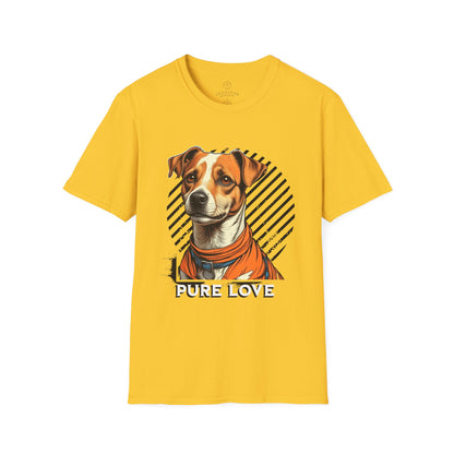 Pure Love Dog Graphic T-Shirt, Unisex Tee for Pet Lovers, Cute Canine Shirt, Gift for Dog Owners, Animal Rescue Apparel