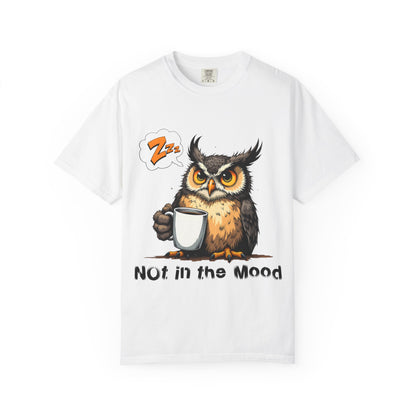 Not In The Mood Owl T-Shirt — Funny Sleepy Owl Coffee Tee