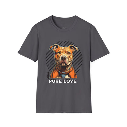 Unisex Softstyle T-Shirt - Pure Love Pitbull Graphic Tee