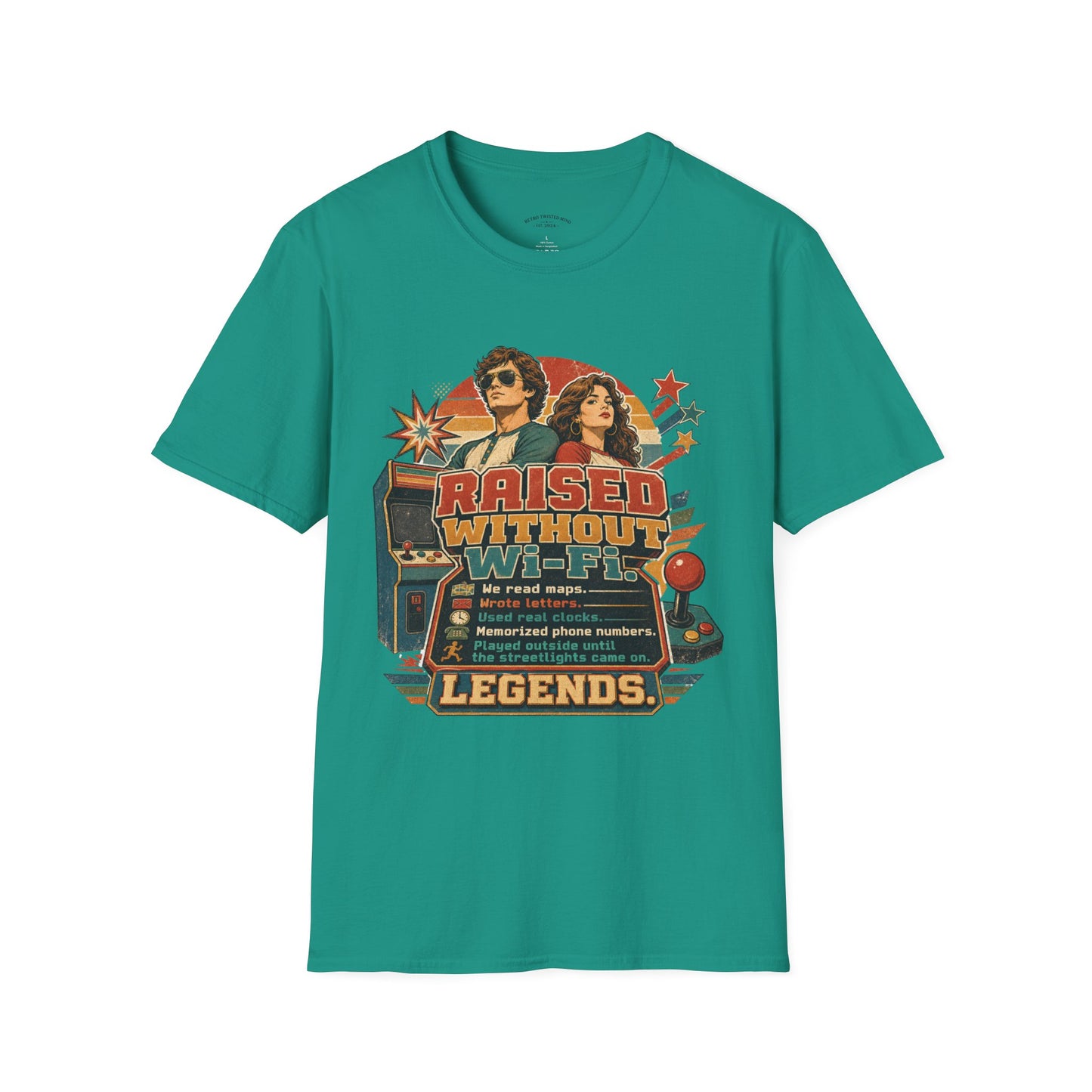 Raised Without Wi‑Fi T-Shirt — Retro 'Legends' Vintage Graphic Tee