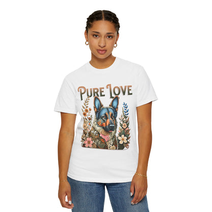 Pure Love Dog Art Unisex Garment-Dyed T-Shirt